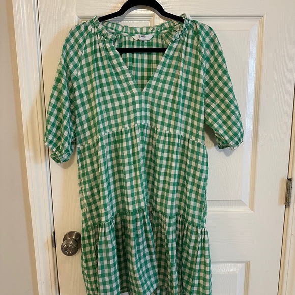 BB Dakota Green Checkered Mini Dress - Picture 2 of 4